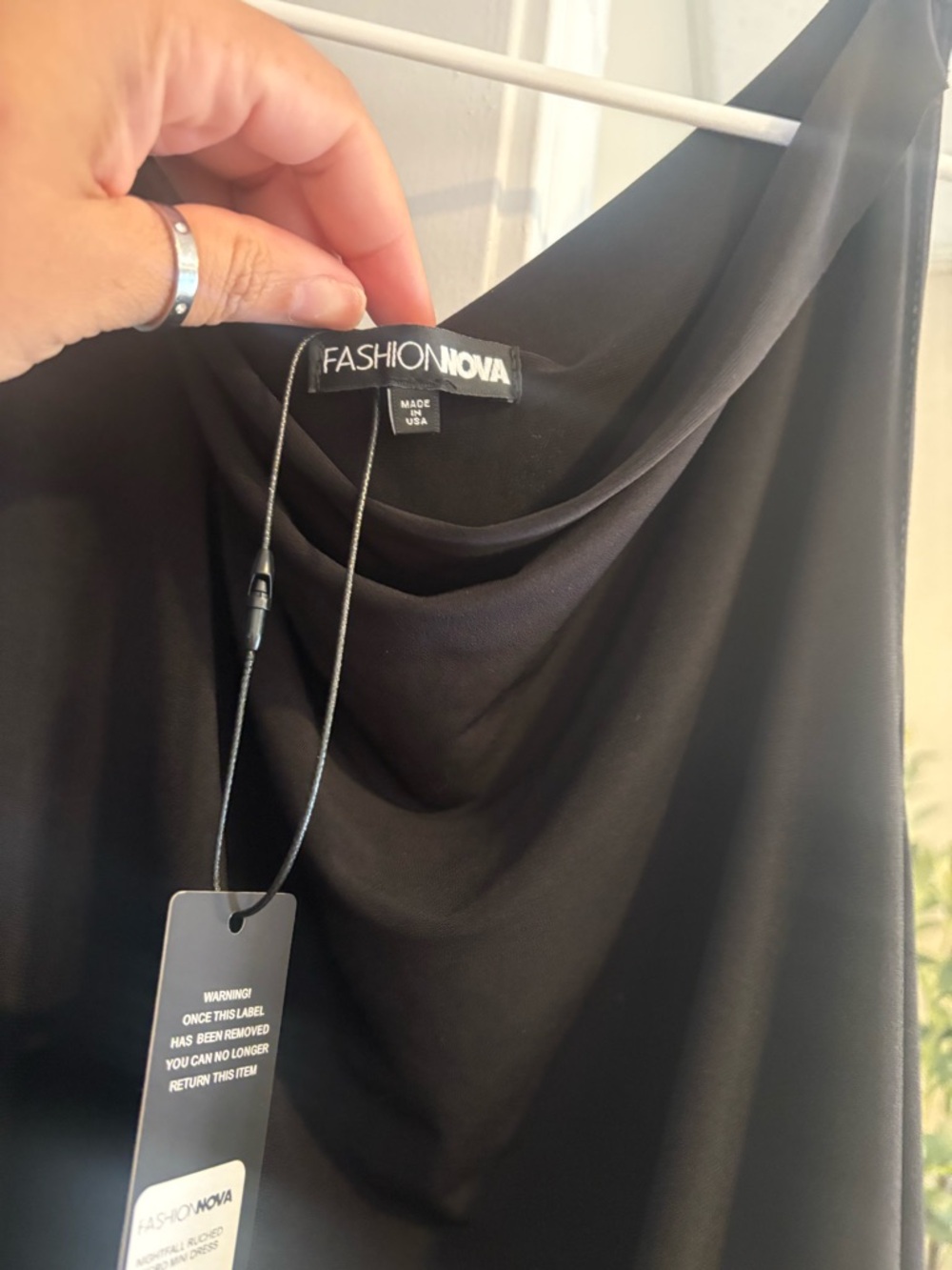 Fashion Nova Black Sleeveless Cowl Neck Dress - Picture 8 of 8